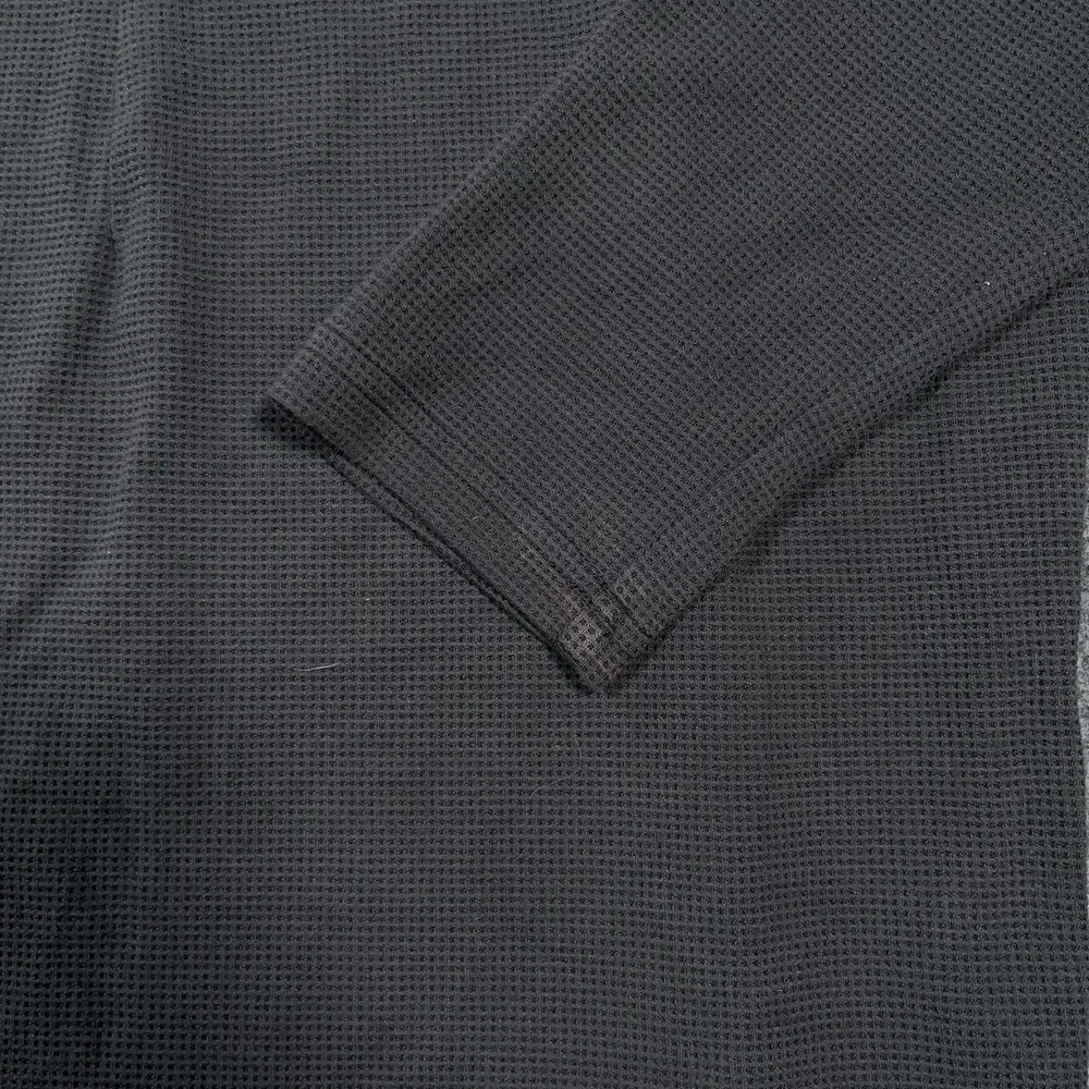 State & Liberty Sweater Mens M Athletic Black Waffle Knit 1/4‎ Zip Performance